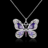 Vikakiooze Mothers Day Gifts, Butterfly Necklace, Opal Jewelry Pendant Necklaces for Women, Silver Necklaces Gift for Women,Gift for Birthday Valentine&