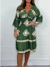 Elegant V-Neck Midi Dress