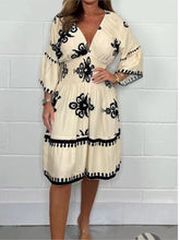 Elegant V-Neck Midi Dress