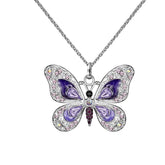 Vikakiooze Mothers Day Gifts, Butterfly Necklace, Opal Jewelry Pendant Necklaces for Women, Silver Necklaces Gift for Women,Gift for Birthday Valentine&